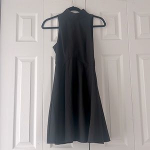 HYFVE mini mock neck black dress. 3 button closure on back of neck. Size small
